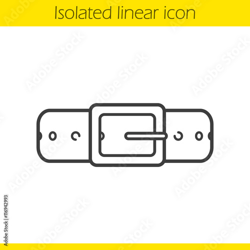 Leather belt linear icon