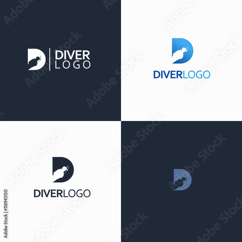 letter D of diver logo