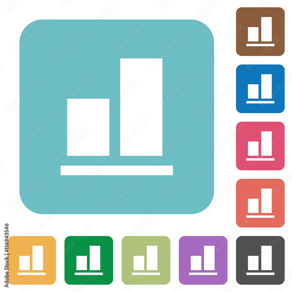 Flat align to bottom icons Flat align to bottom icons