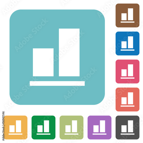 Flat align to bottom icons