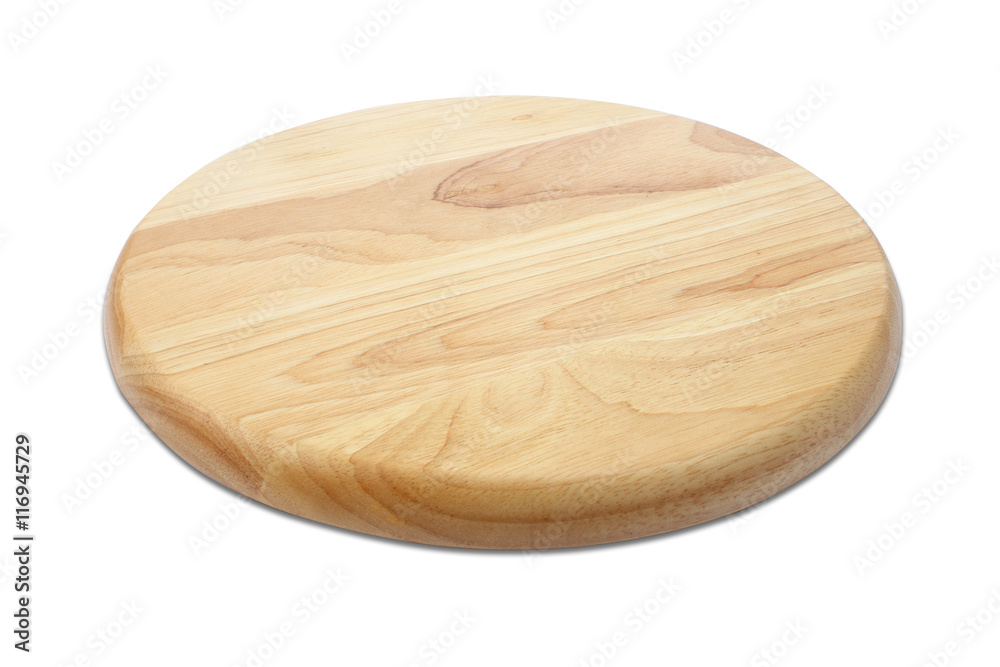 wooden plate side view on white background. wooden plate side view on white background.