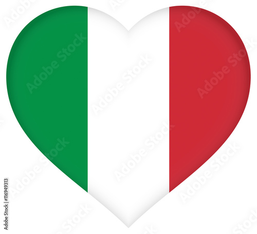 Free Download Italy Flag Heart - GFXLoad