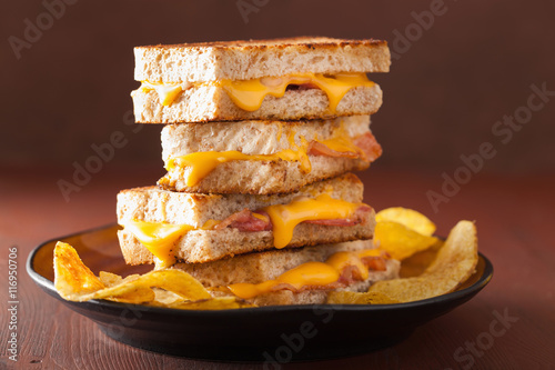 grilled cheese and bacon sandwich