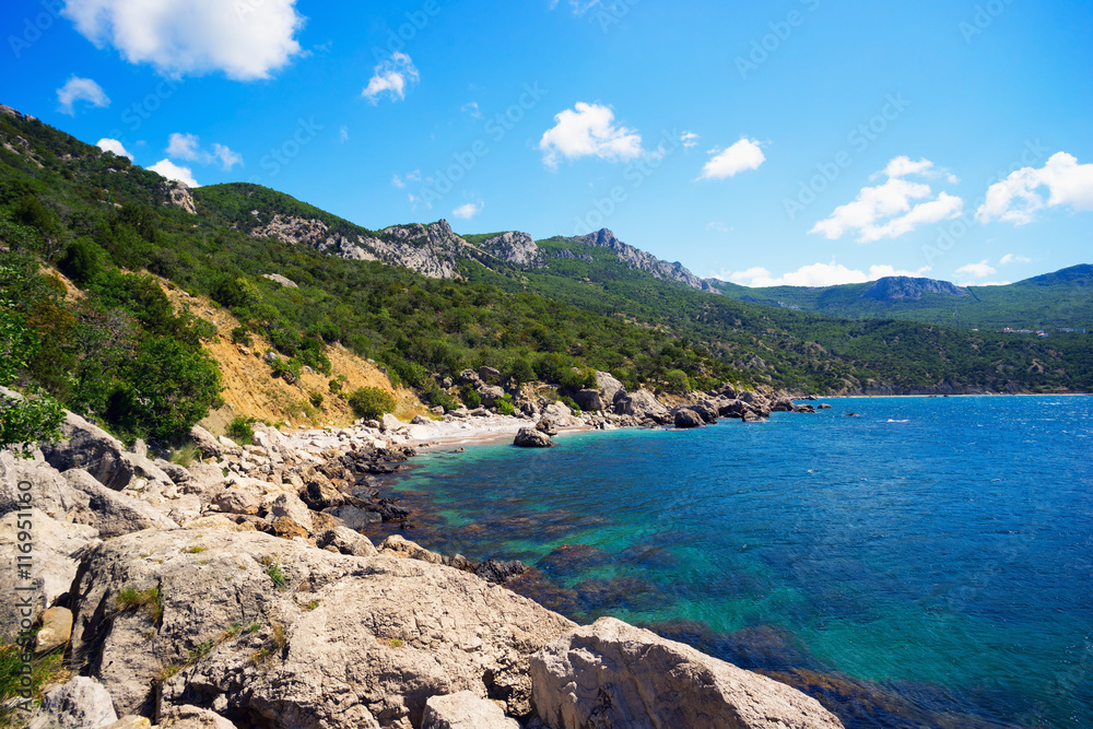 Seascape coast of the Black sea.