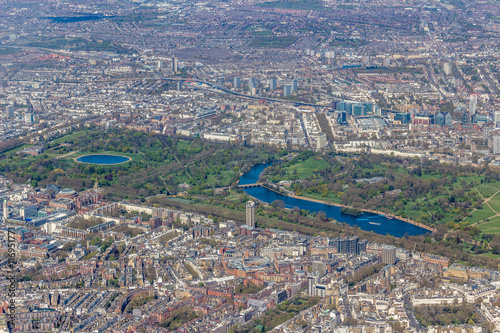aerial view on Hyde Park in London photo