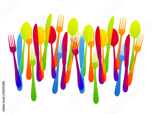 posate, icone, cucina, cucinare, gastronomia