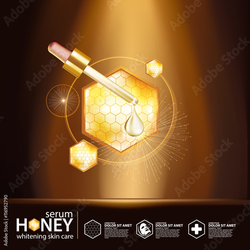 Honey Serum Background Concept Skin Care Cosmetic