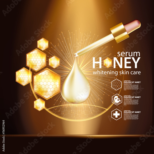 Honey Serum Background Concept Skin Care Cosmetic