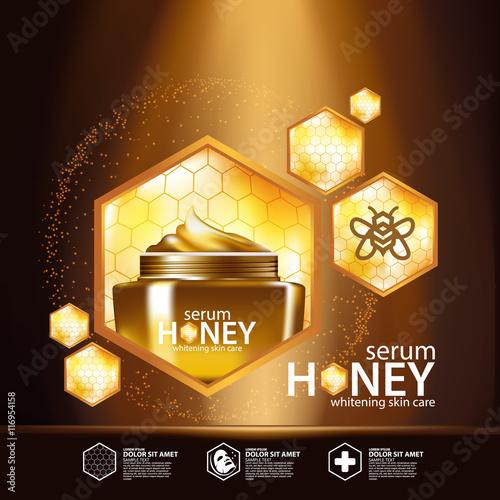 Honey Serum Background Concept Skin Care Cosmetic