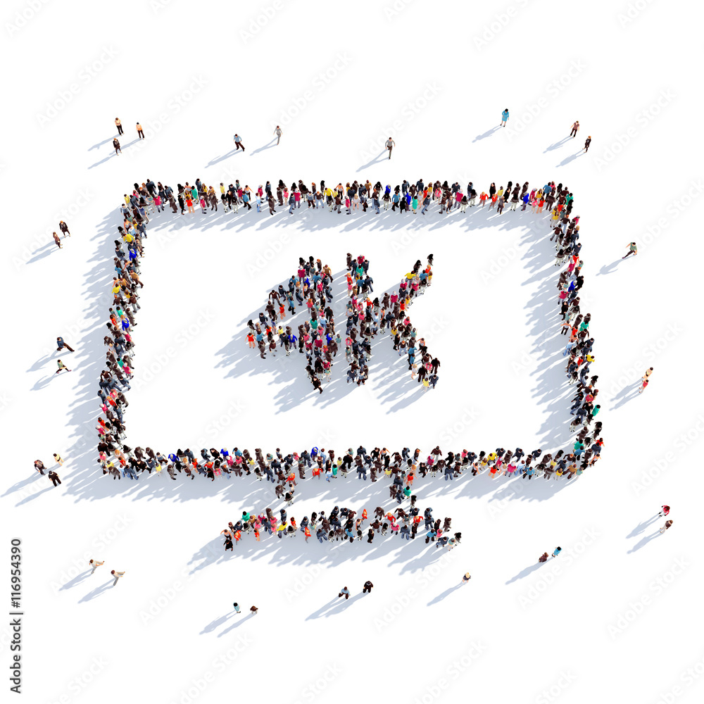 Obraz premium TV 4k cinema people 3D rendering