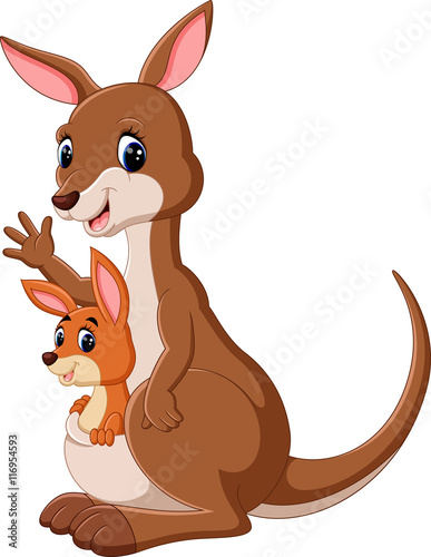 illustration of cute Kangaroo cartoon