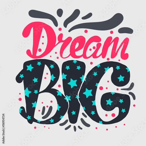 Obraz Motywacja i sen napis koncepcja