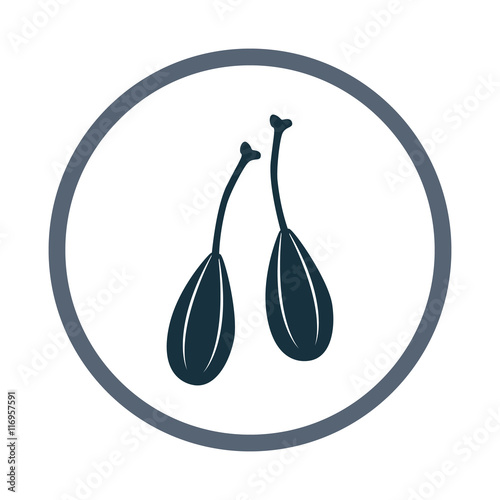 Capers simple icon on the background