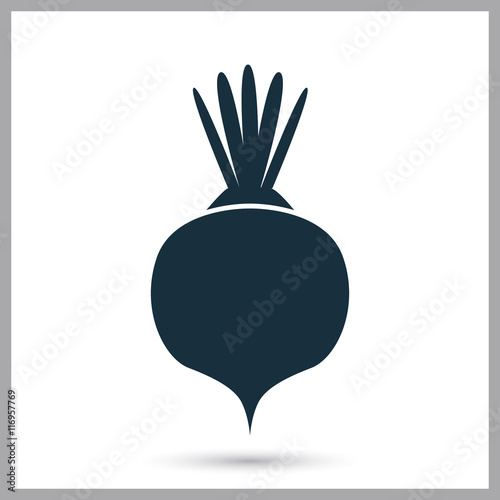 Beet simple icon on the background
