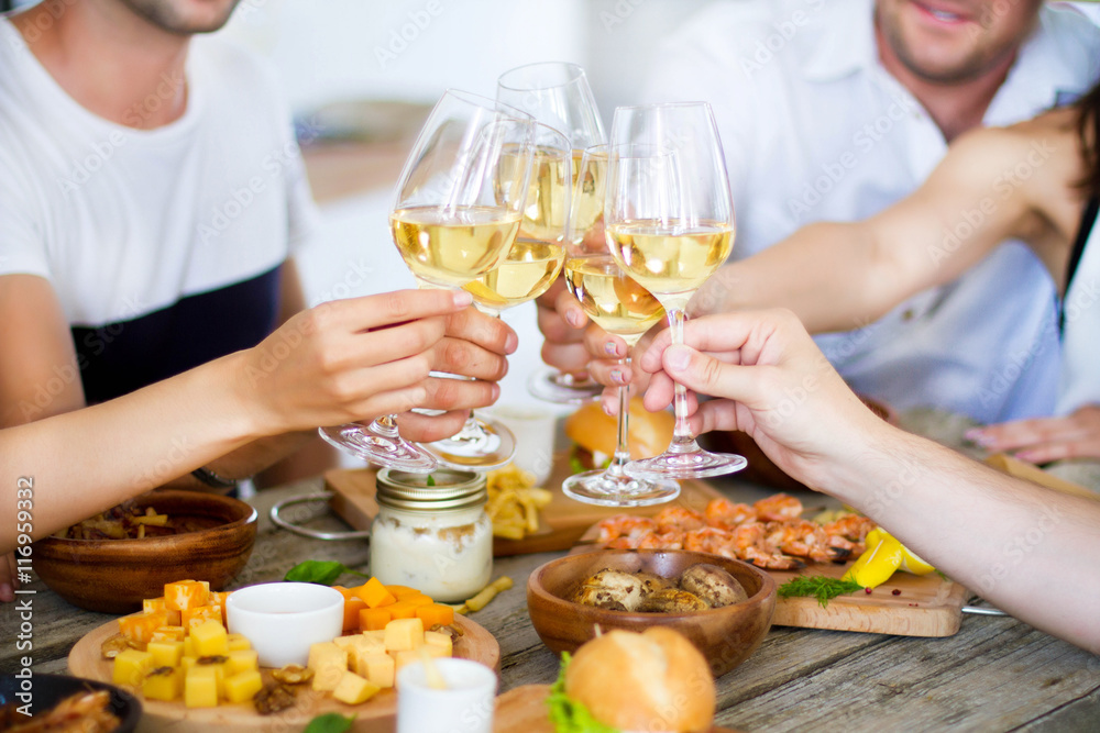 Friends Friendship Outdoor Dining People Concept Friends Friendship Outdoor Dining People Concept