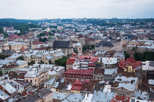 the old city of lvov from height