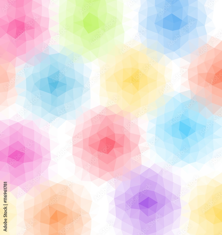 Fototapeta premium Abstract triangular background. Pastel colored low poly design