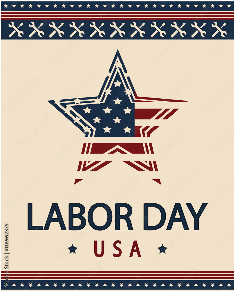 Labor day usa greeting card or background. vector illustration. Labor day usa greeting card or background. vector illustration.