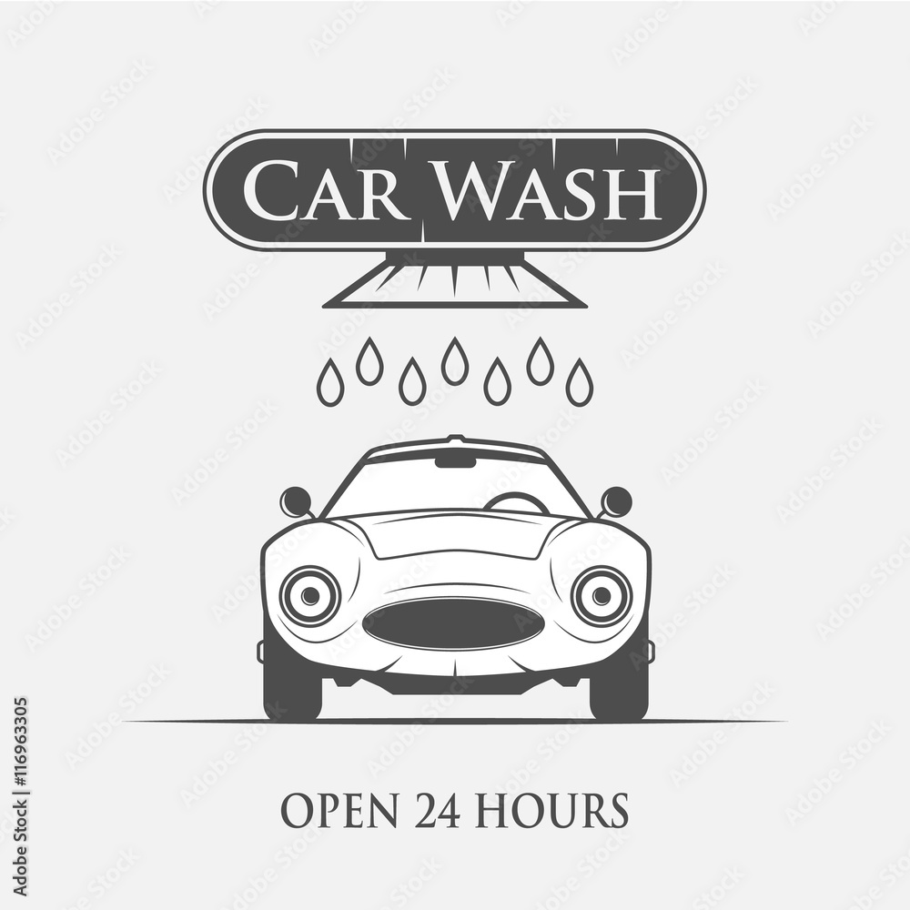 Obraz premium car wash vintage style