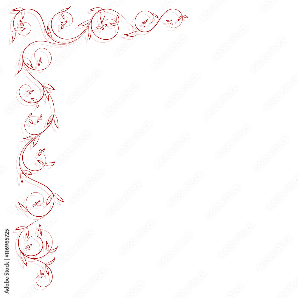 Abstract floral background with place for your text. Vector branch with leaves for greeting and invitation card.