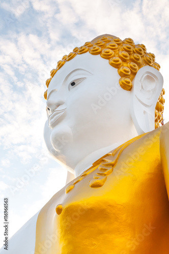 Big Buddha statue Wat Phra That Doi Kham at Chiang Mai,Thai temple Northern  Thailand photo