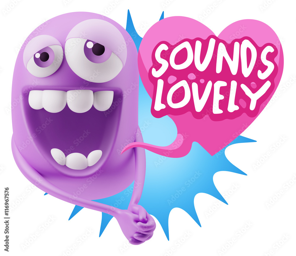 3d Rendering. Romantic Emoticon Character Face Expression with h 3d Rendering. Romantic Emoticon Character Face Expression with h