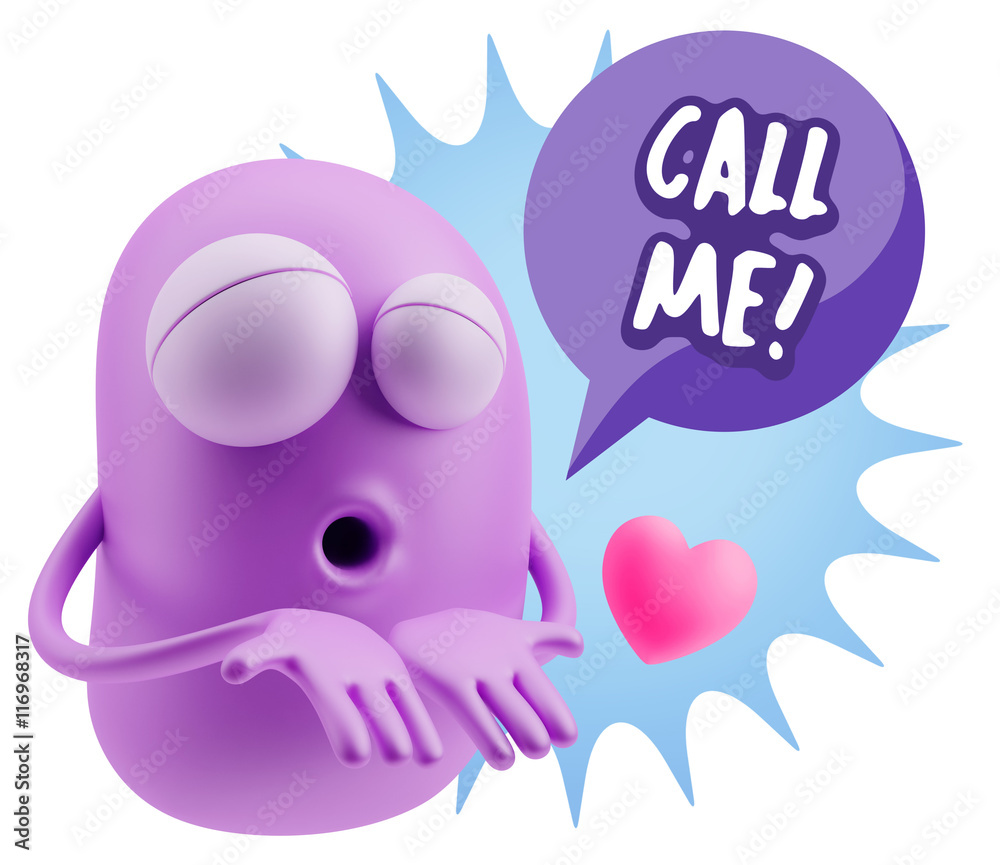 3d Rendering. Love Emoticon Face Kiss Flying Heart Shape saying 3d Rendering. Love Emoticon Face Kiss Flying Heart Shape saying