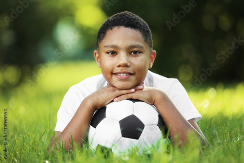 African American boy with s...