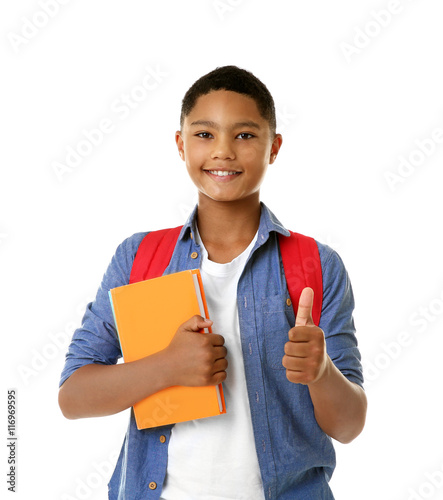 African American boy with b...