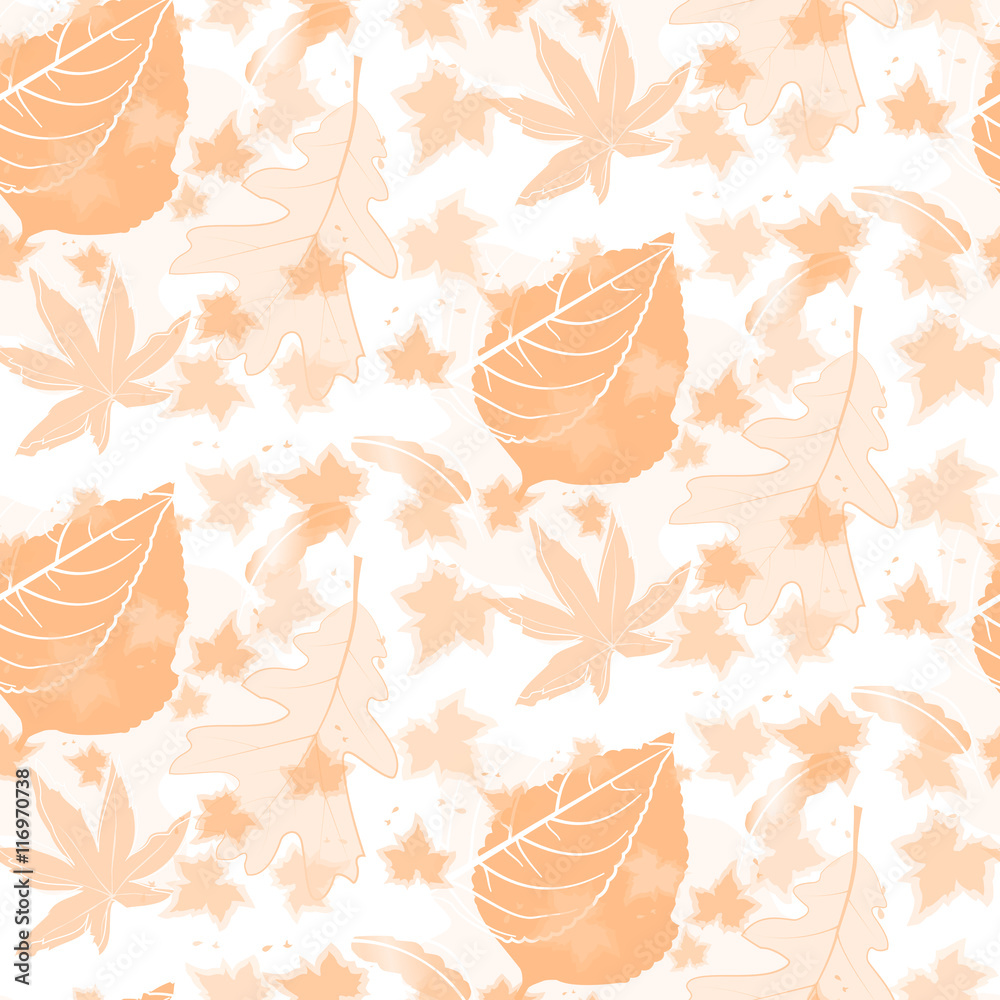 Duotone Autumn Seamless Pattern Background Duotone Autumn Seamless Pattern Background
