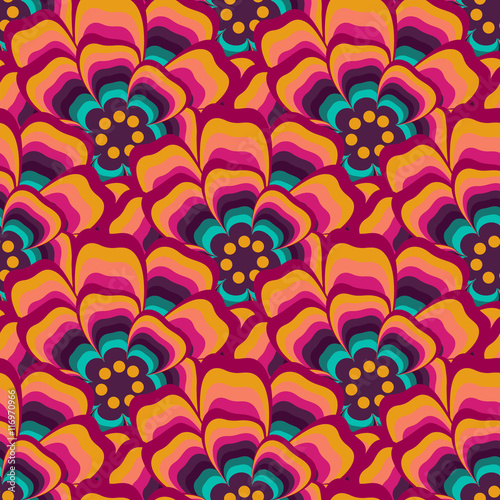 colorful abstract floral seamless pattern