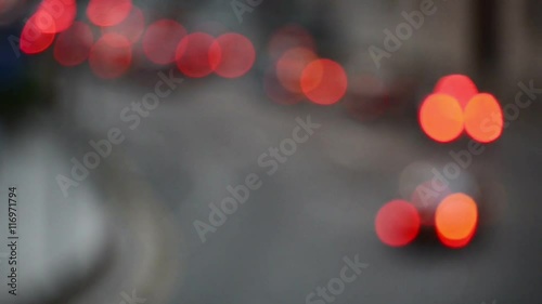 Blurred traffic moving on the road