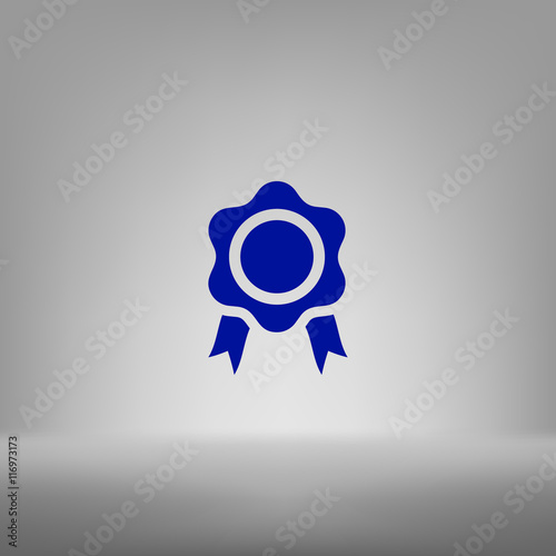 Flat paper cut style icon of seal