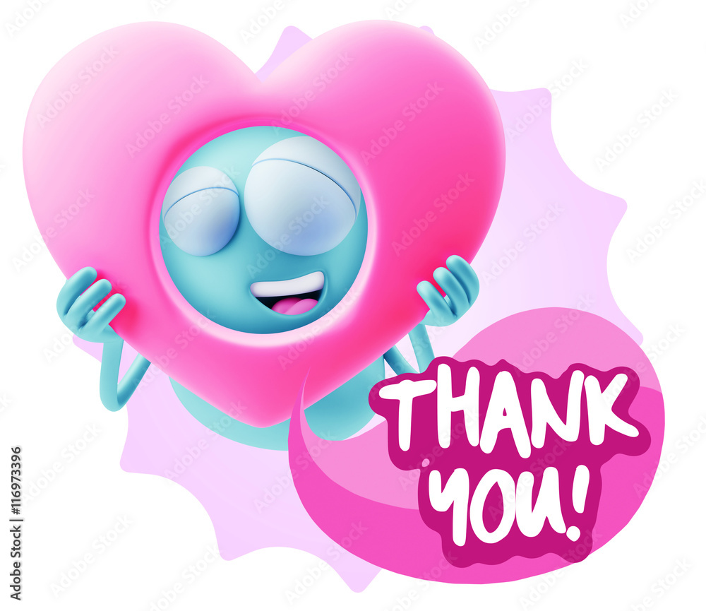 3d Rendering. Romantic Emoticon Character Face Expression saying 3d Rendering. Romantic Emoticon Character Face Expression saying