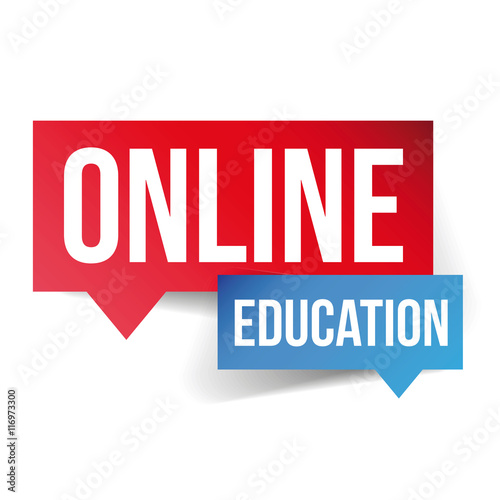 Online Education speech bubble