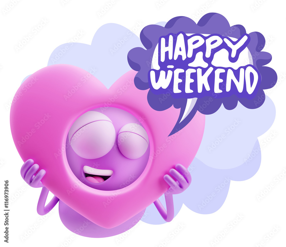3d Rendering. Romantic Emoticon Character Face Expression saying 3d Rendering. Romantic Emoticon Character Face Expression saying