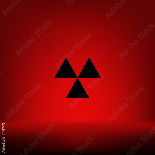 Free Download Radioactive danger sign. Vector icon - GFXLoad