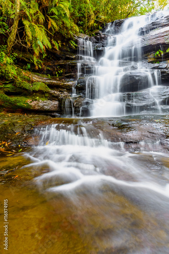 Fototapeta Naklejka Na Ścianę i Meble -  Cascading waterfall in a rainforest