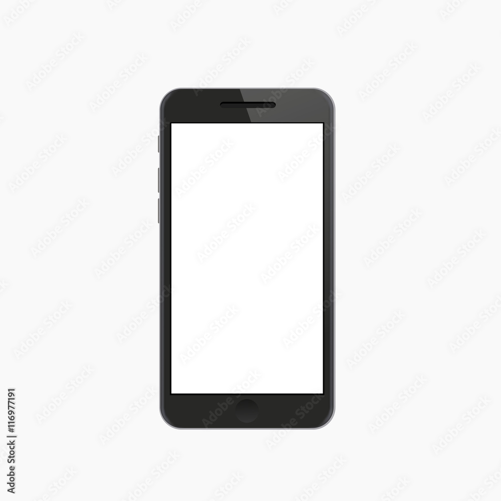 Vector modern smartphone on white background. Vector modern smartphone on white background.