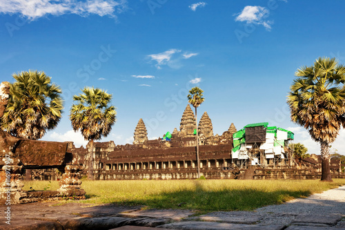 angkor wat temple in sunset light