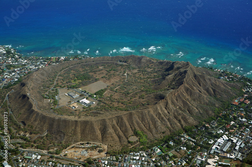 Aerial view of Diamondhead Crater