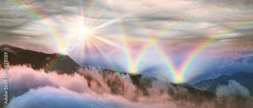 Crazy rainbow in the Carpathians