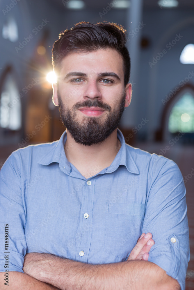 Handsome Confident Arab businessman smiling, Arabian Businessman Handsome Confident Arab businessman smiling, Arabian Businessman