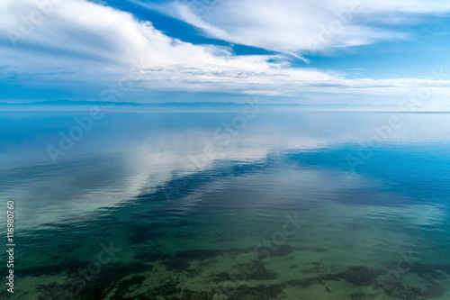 reflection of clouds in Lake Baikal