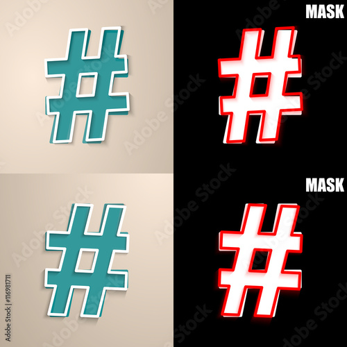 papierowa ikona z cieniem