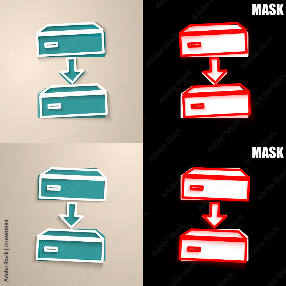 papierowa ikona z cieniem papierowa ikona z cieniem