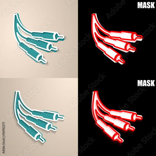 papierowa ikona z cieniem