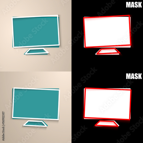 papierowa ikona z cieniem