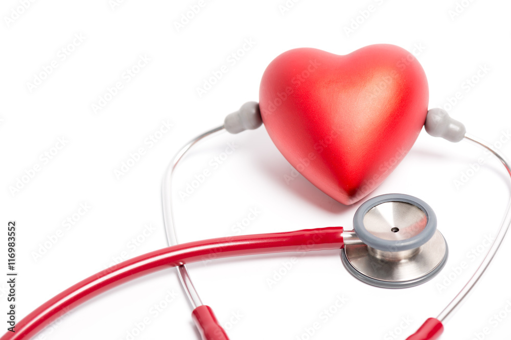 Stethoscope and red heart Stethoscope and red heart