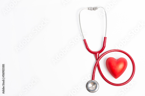 Stethoscope and red heart